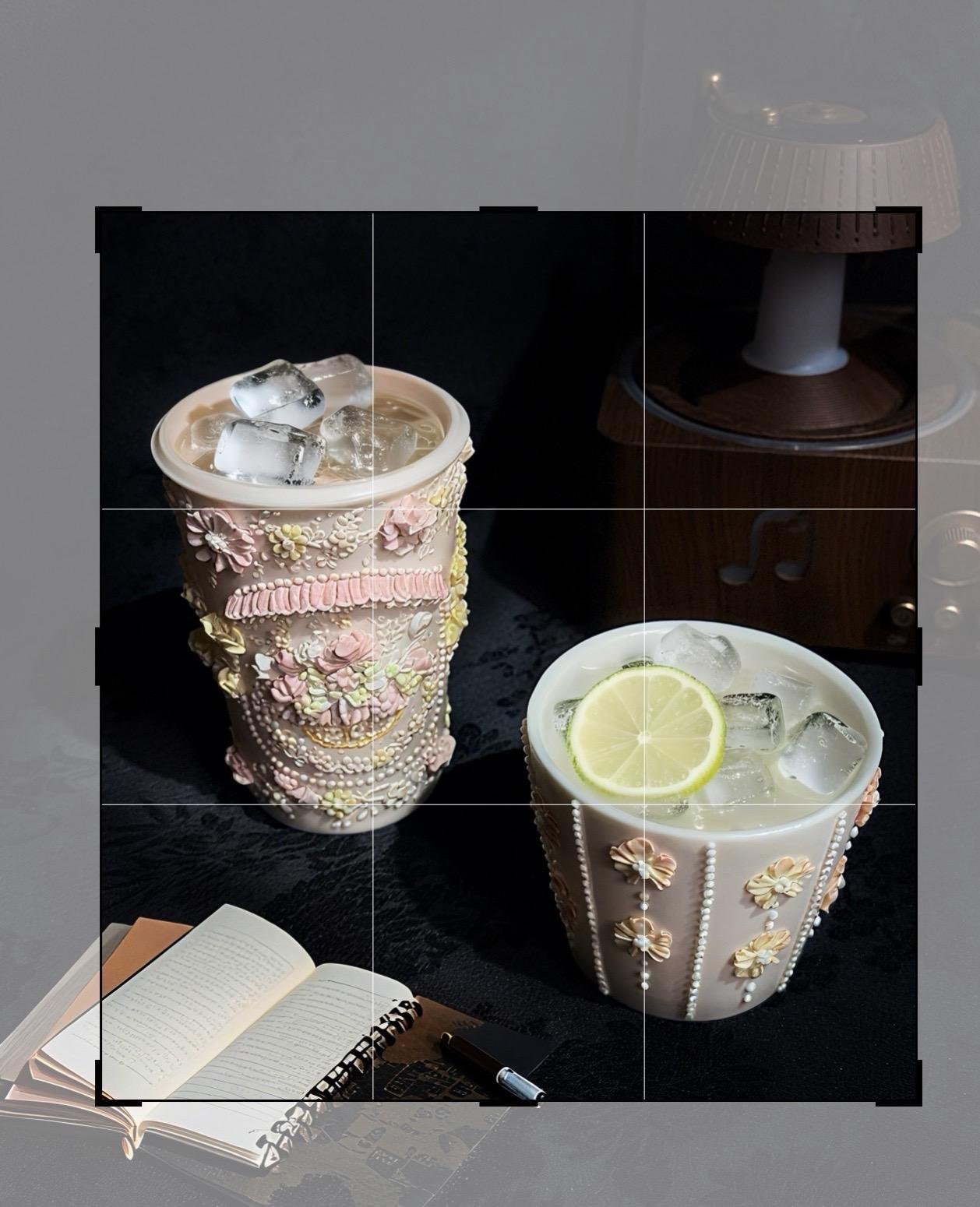 3D Bow and Floral Ceramic Mug - Image 3